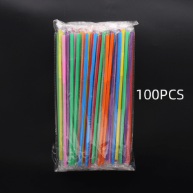 30pcs/100pcs/125pcs Individually Wrapped Straws; Plastic Straws; Disposable Drinking Straws; Assorted Colors