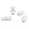 4Pcs Cute Ceramics Polar Bear Chopstick Rest Home Decorative Spoon Fork Knife Holder