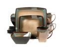 16-Piece Casual Tan Stoneware Dinnerware Set (Serves 4)