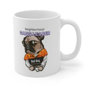 Pug The Neighborhood Gang Leader Mug