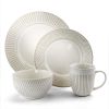 16-Piece Contemporary White Porcelain Dinnerware Set (Serves 4)