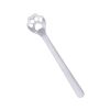 1pc Stainless Steel Hollow Out Kawaii Cat Claw Spoon; Mixing Spoon; Cake Dessert Spoon; Cookie Mold