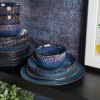 16-Piece Modern Cobalt Clay Dinnerware Set (Serves 4)