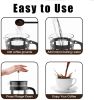 French Press Coffee Maker - 4 Level Filtration System - 304 Grade Stainless Steel - Heat Resistant Borosilicate Glass, 34 Oz, 8 Cup, Black