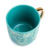 Thyme & Table Stoneware Coffee Mug, Teal Succulent, 16 fl oz