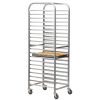 Commercial-Grade 20-Tier Sheet Pan Rack;  Galvanized Iron Bakery Rack;  Super Capacity Bread Rack with wheels;  Silver