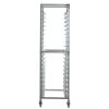 Commercial-Grade 20-Tier Sheet Pan Rack;  Galvanized Iron Bakery Rack;  Super Capacity Bread Rack with wheels;  Silver