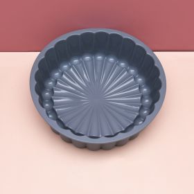 Silicone Round Pan Charlotte Cakes Baking Pan Sponge Flan Mold Strawberry Shortcake Baking Pan Kitchen Silicone Moulds (Color: Gray)