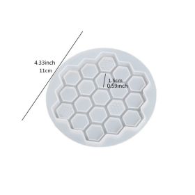 1pc/5pcs Crystal Drip Rubber Bee Coaster Honeycomb Honeycomb Coaster Setting Table Spacer Silicone Mold (Quantity: Honeycomb Coaster Mold)