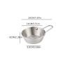 1pc Small Stainless Steel Rice Bowl; Ramen Bowl; Pasta Bowl; Korean Style Bowl