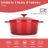 COOKWIN Enameled Cast Iron Dutch Oven with Self Basting Lid;  Enamel Coated Cookware Pot 4.5QT