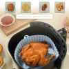 Air Fryer Silicone Baking Tray Reusable Basket Mat Non-Stick Round Microwave Pads Baking Mat Oven Air Fryer Liner