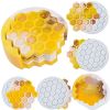 1pc/5pcs Crystal Drip Rubber Bee Coaster Honeycomb Honeycomb Coaster Setting Table Spacer Silicone Mold